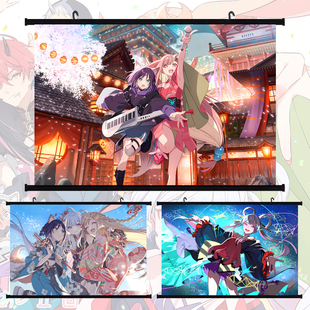 超时空辉夜姬! 辉夜/彩叶/八千代2次元动漫卷轴挂画布画海报周边