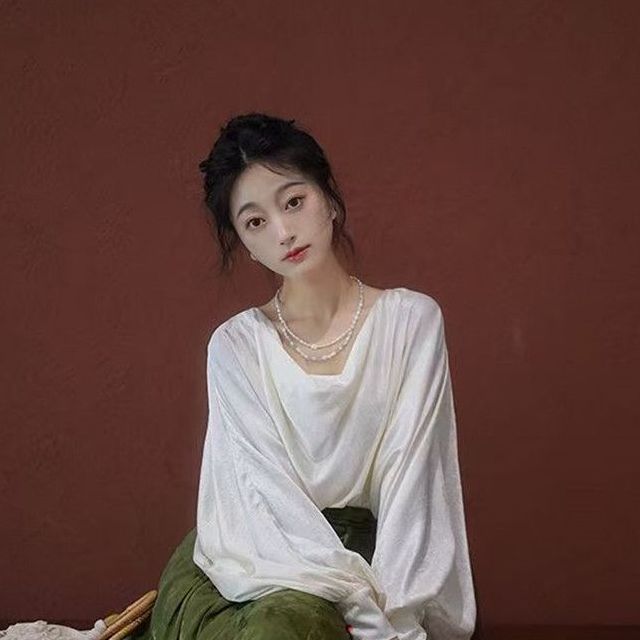 鹿鸣溪原创汉服唐风古装女十破裙日常通勤古风荡领衫新中式半身裙