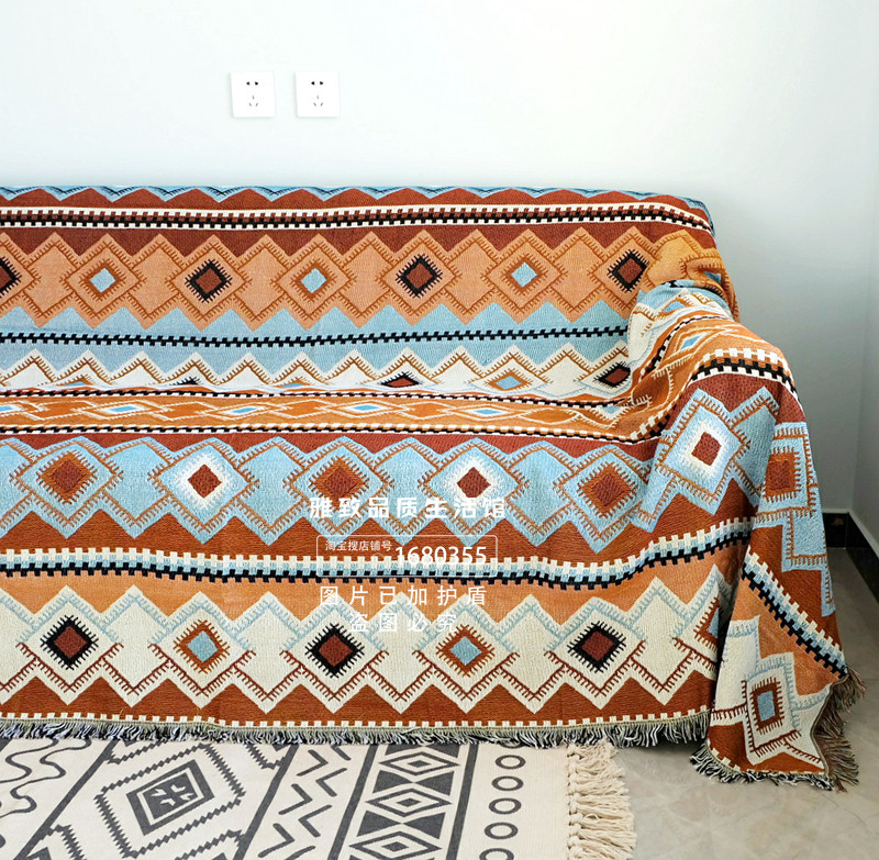 대외 무역 복고풍 유럽 양면 짠 모든 항목을 포함하는 소파 커버 방진 장식 커버 태피스트리 침대 커버 실 담요 식탁보