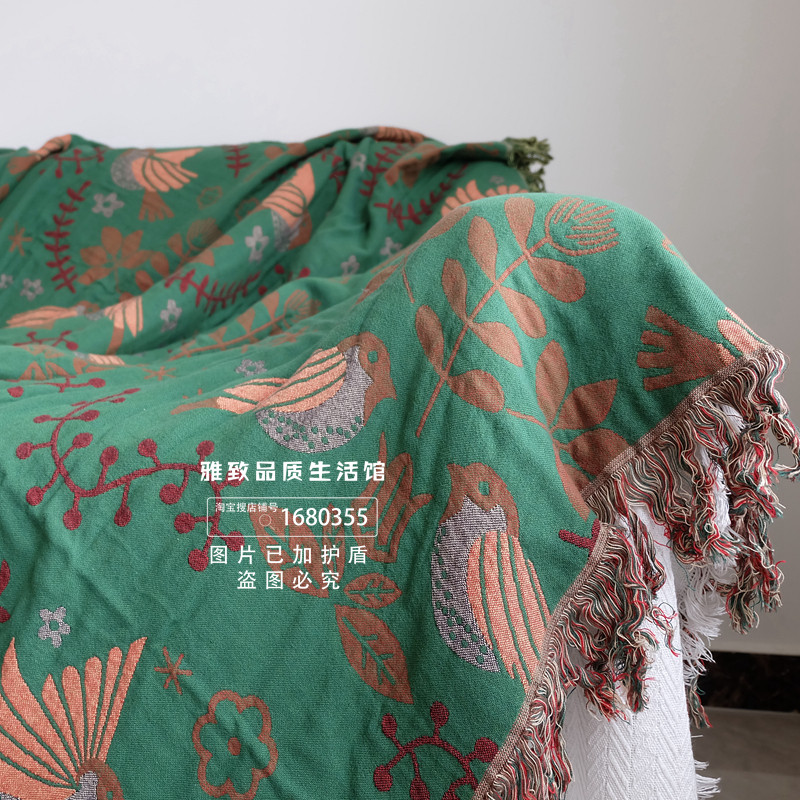 영국 목가적 인 국가 순면 4 겹 거즈 술 수건 담요 모든 항목을 포함하는 소파 더블 페이스 타올 커버 침대 담요