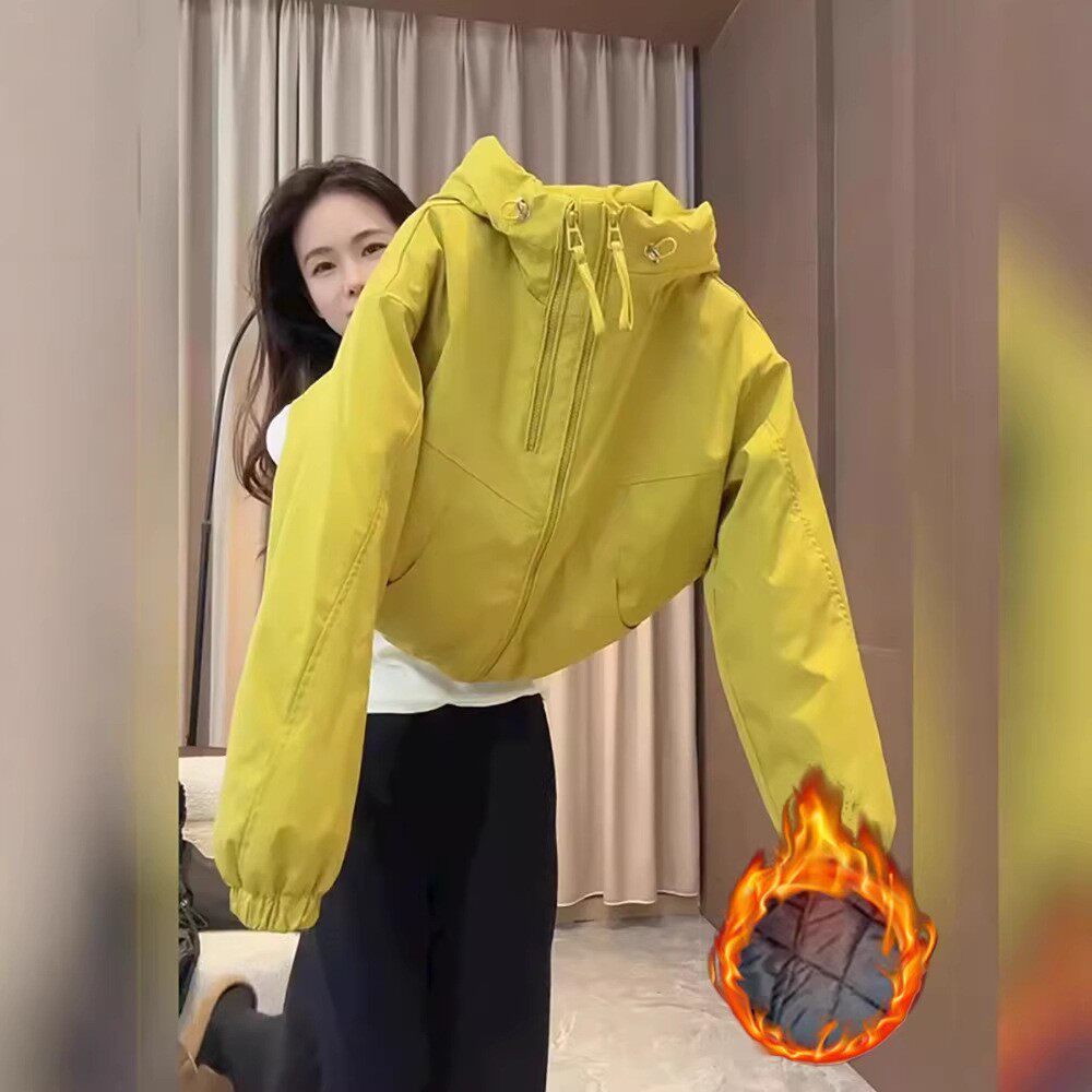 连帽短款外套女冲锋衣2026早春新款超好看小个子休闲漂亮夹克上衣