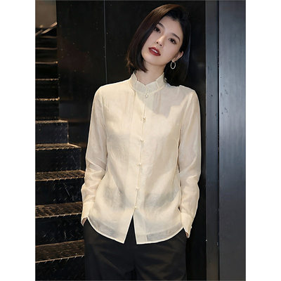 2026春季新款流行爆款小衫女上衣高级感洋气超好看漂亮新中式衬衫