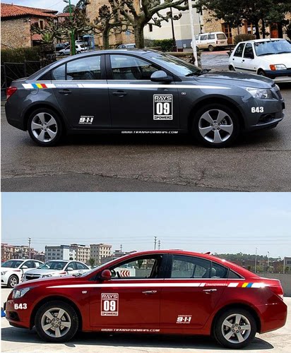 雪佛兰科鲁兹拉花WTCC911改装全车贴纸汽车车身腰线装饰个性反光