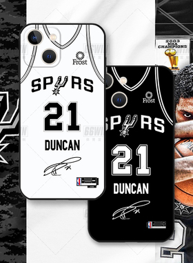 马刺gdp帕克吉诺比利石佛邓肯21号球衣手机壳适用于iPhone15Promax苹果14/13/12/xr华为mate60vivo小米14oppo