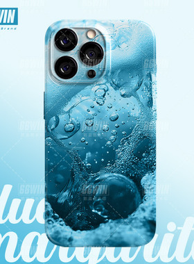 蓝色气泡水手机壳适用iPhone16Prom菲林壳蓝莓夏日清凉苹果15/14/13浪漫情侣12颜值华为小米vivo软壳OPPO小众