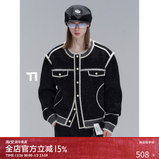 启世录TIWILLTANG 臻织画廊解构絮语桂花针撞色夹克 昼梦描边