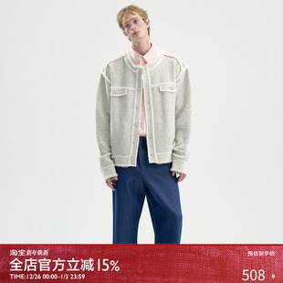 启世录TIWILLTANG 臻织画廊解构絮语桂花针撞色夹克 昼梦描边