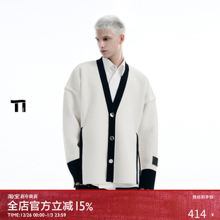 月下裂帛墨溢晃影解构错序开衩毛衫 启世录TIWILLTANG 钩玉屿寂