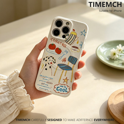 美式番茄狗 适用于苹果iPhone17 16 15 14 13 12 ProMaxAir 个性可爱美式卡通不撞壳新款ins风韩系简约高级感