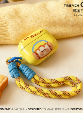 TimeMch 耳机面包仔 适用airpodspro3保护套苹果无线蓝牙耳机airpods4保护壳二三四代airpods3美式卡通可爱