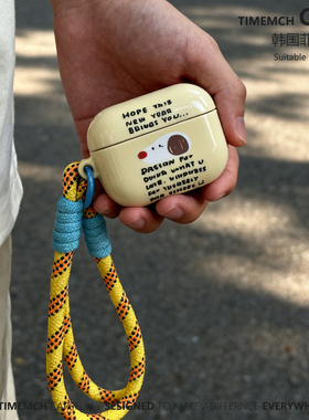 TimeMch 美式英文小狗 适用airpods4保护壳苹果耳机保护套airpodspro3保护套简约卡通文字励志文艺airpods3