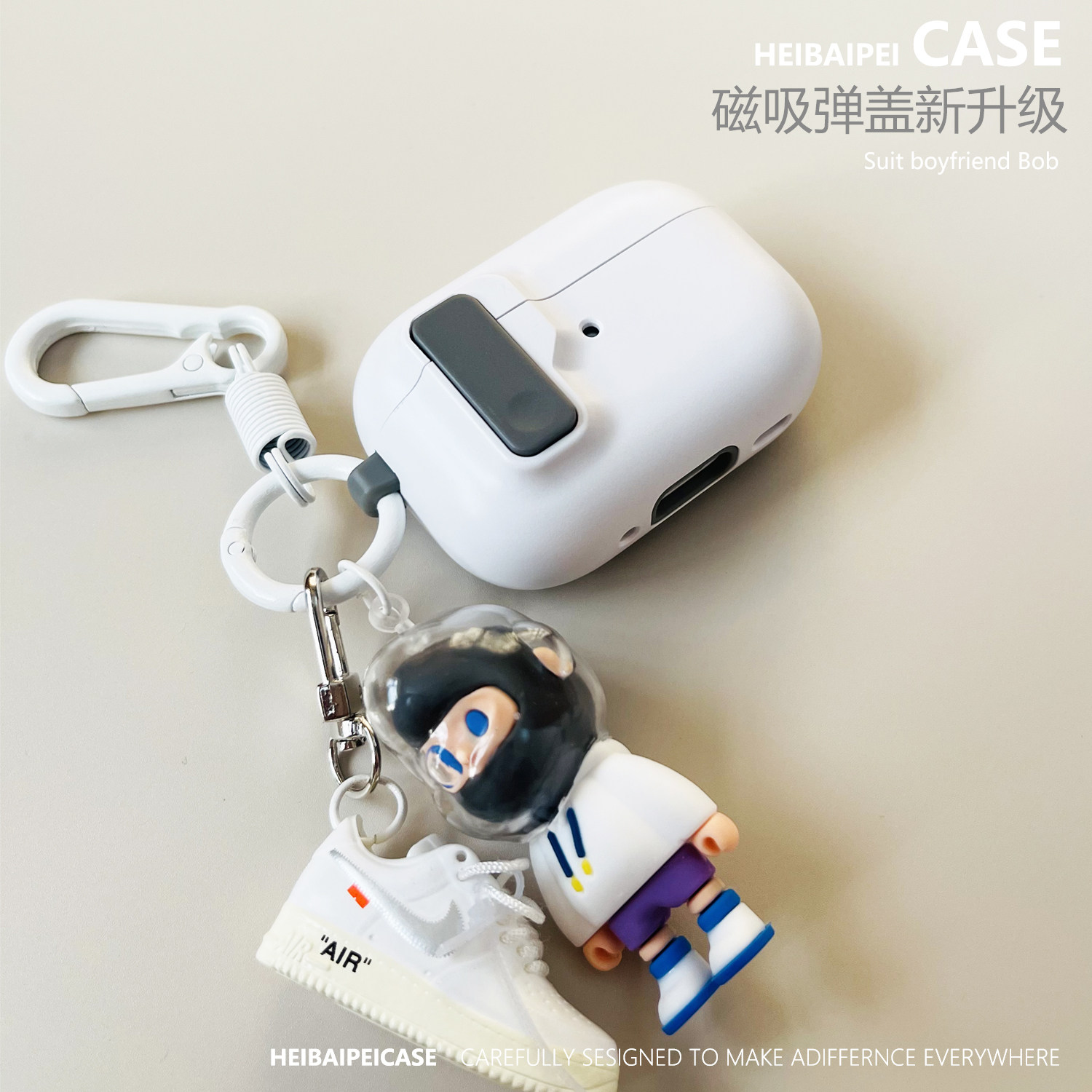 磁吸弹盖AirPods pro保护套2/3代适用于苹果蓝牙耳机airpodspro2保护壳airpods3保护套潮air
