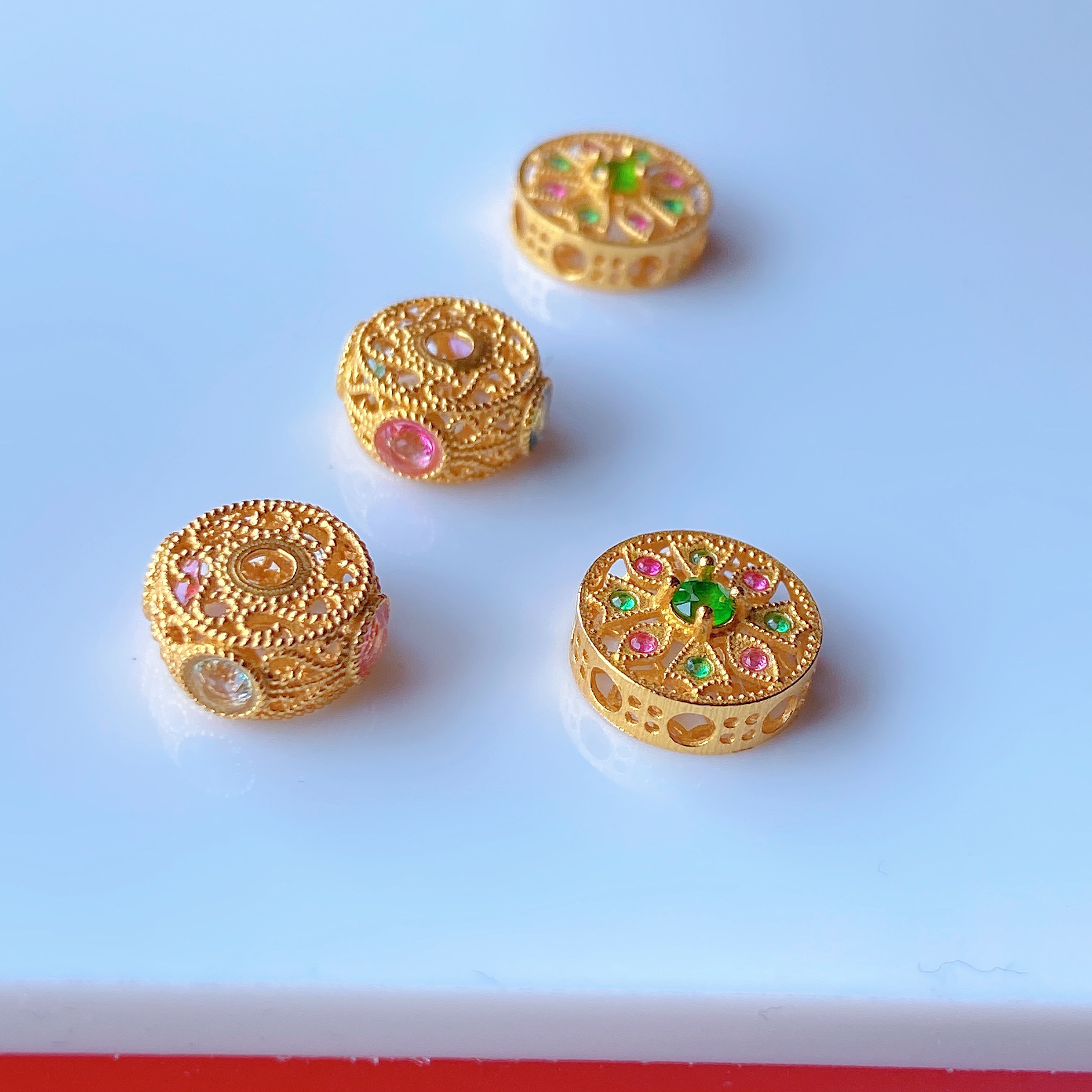 配饰镶嵌项链手串diy三颗石