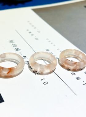 天然水晶樱花玛瑙跑环diy手链