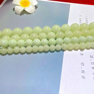 夜光珠半成品diy散珠水晶荧光圆珠配件手链编织链多宝材料 新品