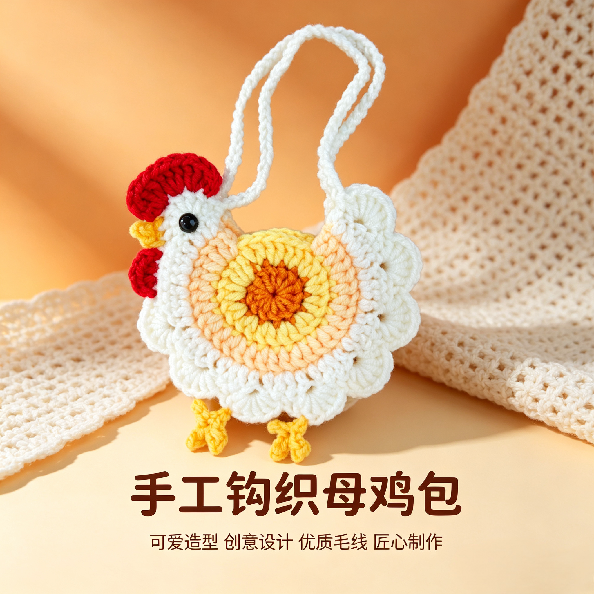 端午礼物咕咕鸡耳机包挂绳艾草
