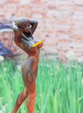 阿根廷绿檀美女摆件苗条淑女高度15厘米