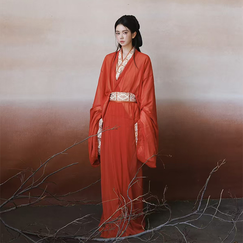 影楼少女拍照油画摄影背景布室内高级新中式冷清风油画拍照背景纸