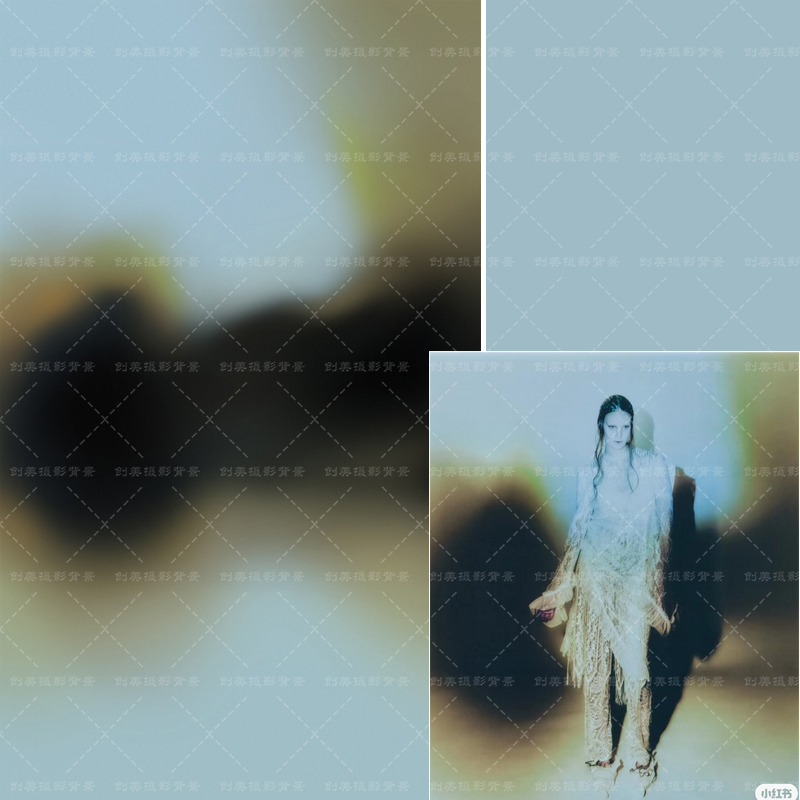 创美渐变异形水墨背景纸工作室个性写真拍照背景布商拍室内背景布