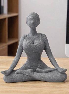 瑜伽少女体式艺术造型人物工艺品文艺摆件家居桌面瑜伽馆装饰品