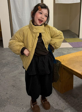 韩系女童冬季加厚立领面包棉服