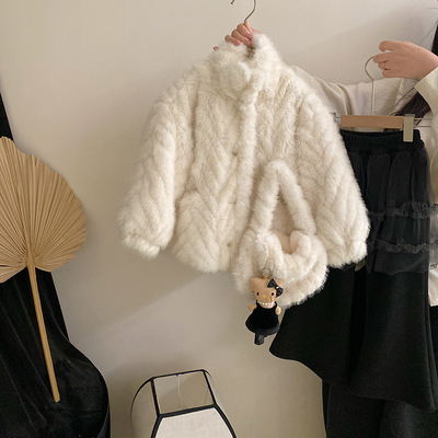 韩版轻奢千金风毛毛外套