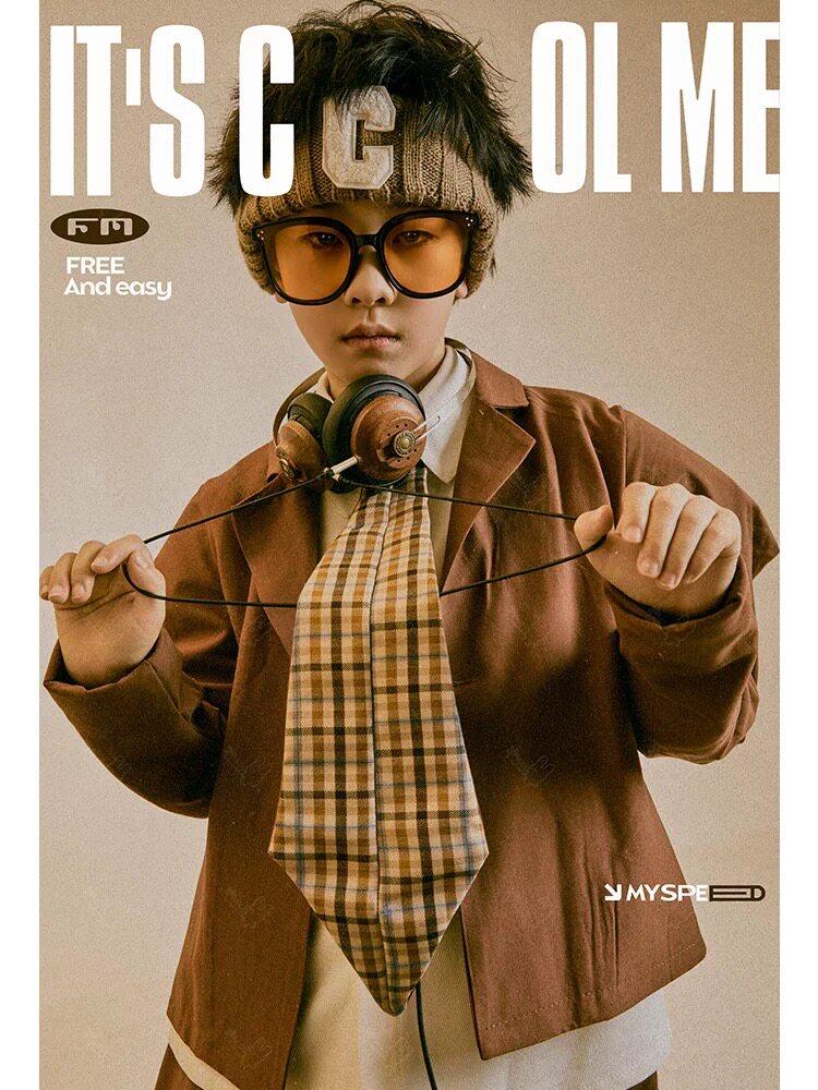 儿童摄影服装美拉德风杂志封面男童潮童影楼主题套装艺术写真照