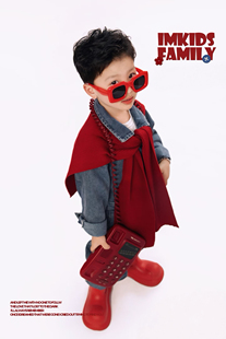 新款儿童摄影服装影楼西部牛仔主题中大童连体套装潮童拍照艺术照