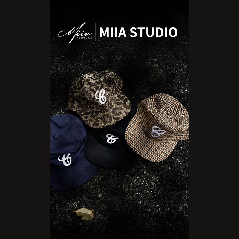 韩国复古平顶豹纹格子棒球帽女春秋百搭显脸小鸭舌帽男遮阳帽子潮