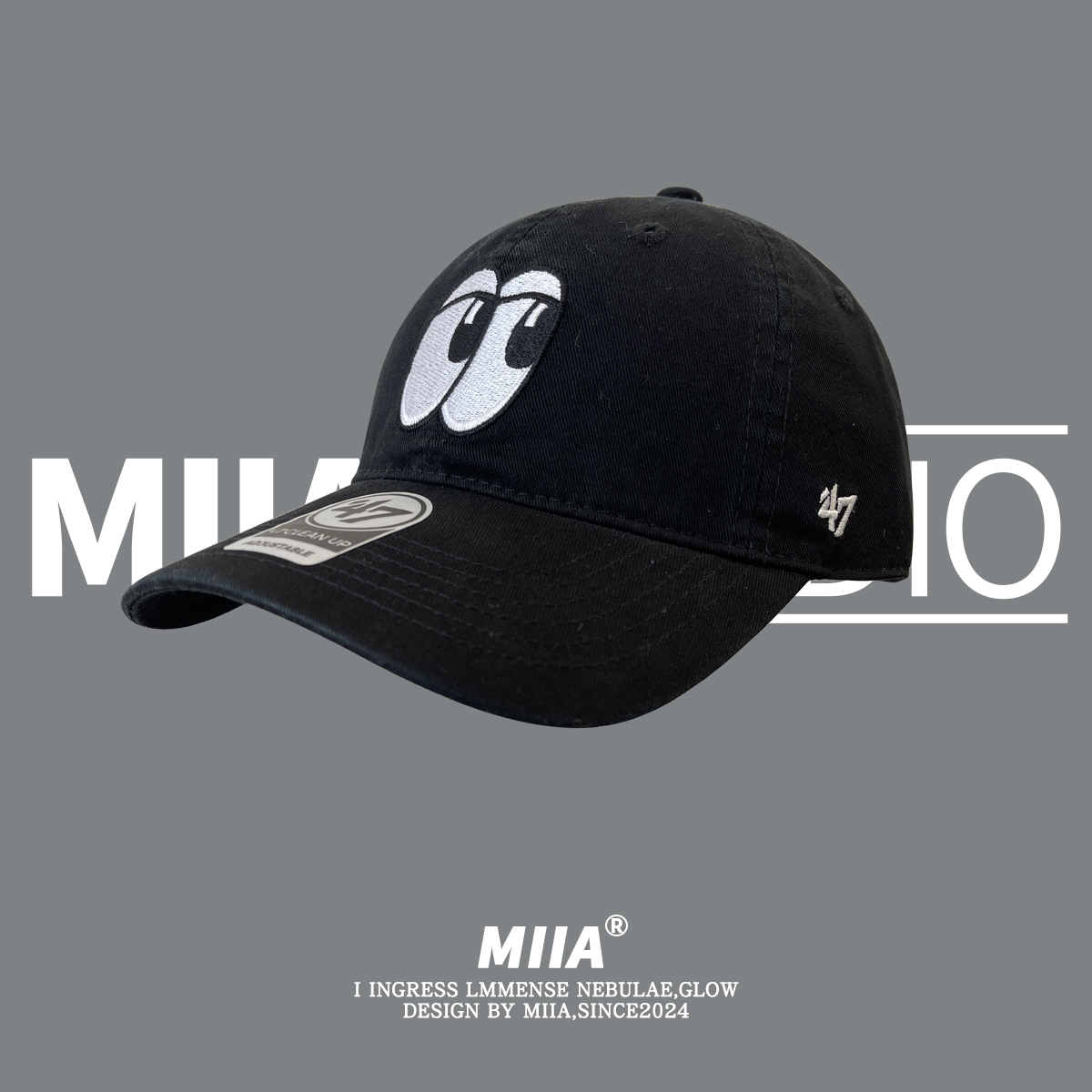 47Brand新款眼睛刺绣棒球帽