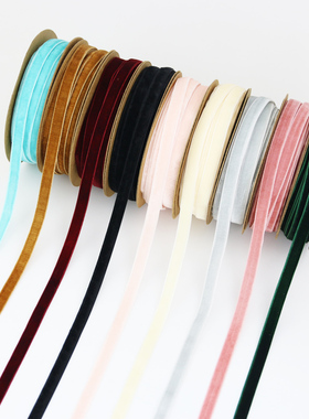 10mm单面绒带圣诞丝带礼品包装装饰节日派对装饰扎带 10米/件