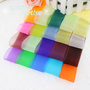 4cm宽透明雪纱带丝带绸带缎带布彩带婚庆烘焙花术包装 丝带45米