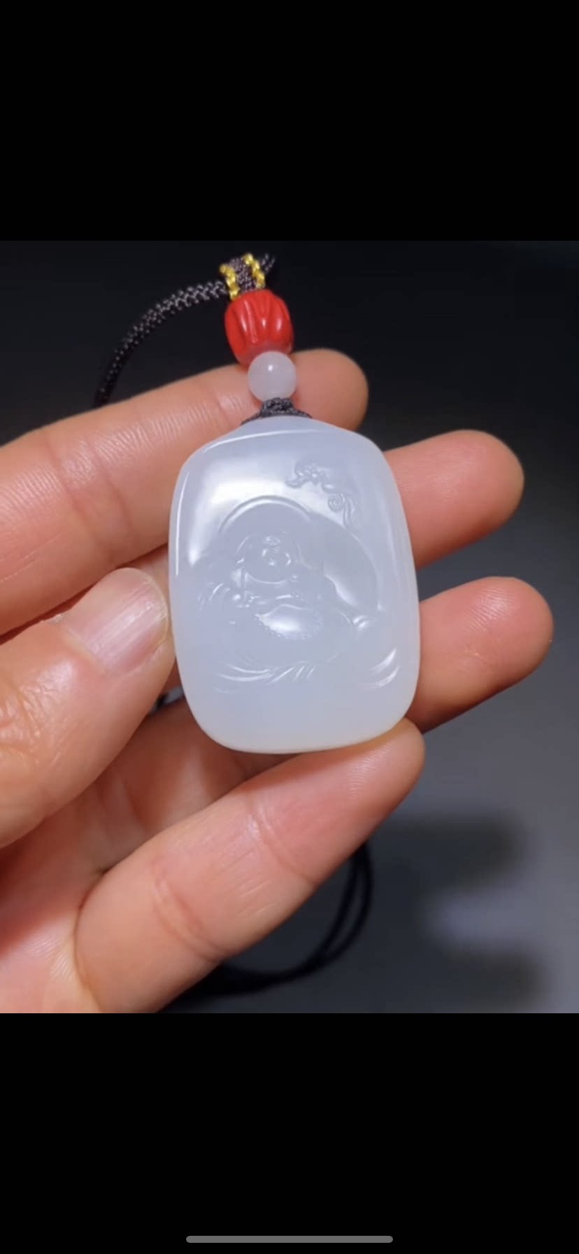 精品新疆和田玉籽料 福上加福弥勒佛 41&times;29&times;12mm天然复检带证书