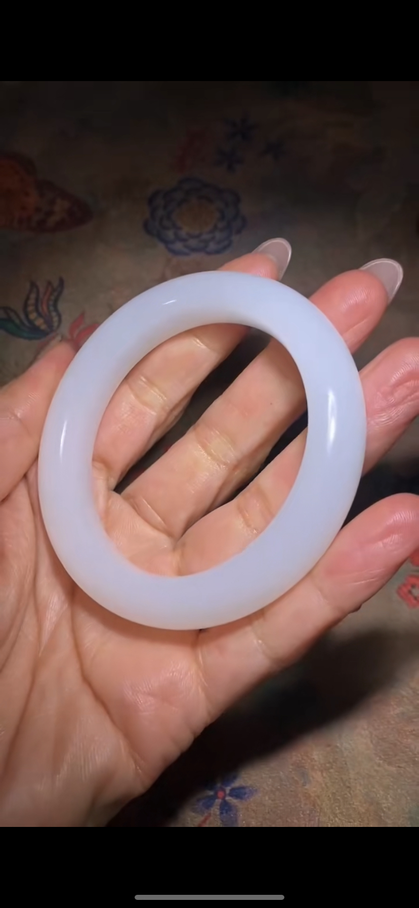 精品新疆和田玉籽料手镯一级白油性好脂粉足玉种老糯温润细腻56mm