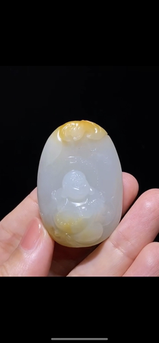 天然精品新疆和田玉籽料 独籽 福在眼前45×31×21mm正品证书老店