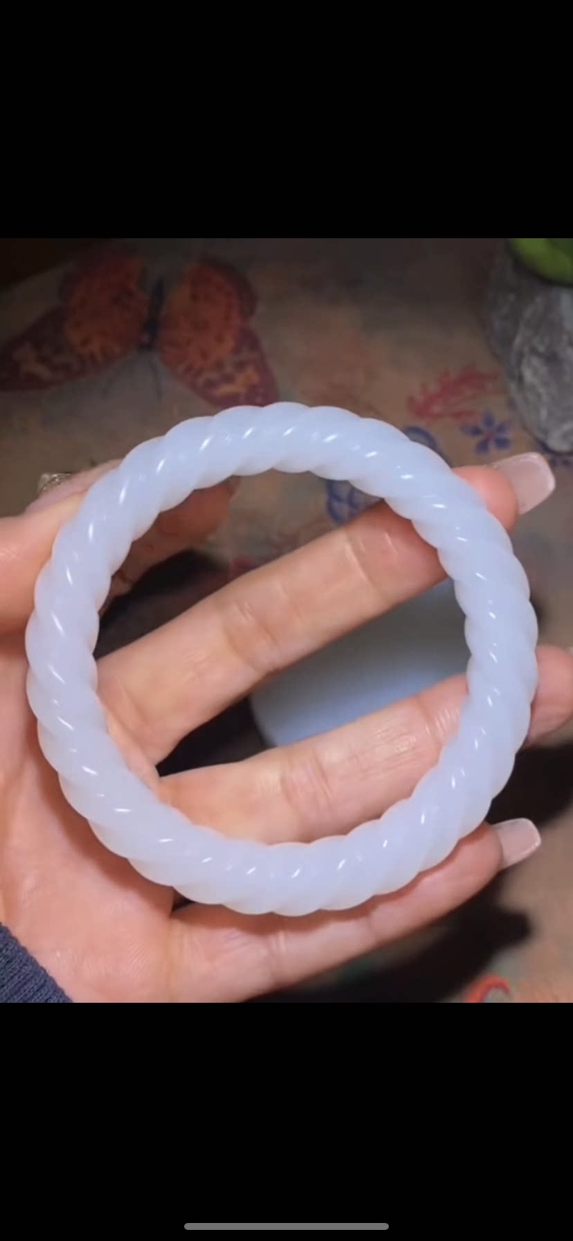 天然高品新疆和田玉籽料麻花绞丝手镯一级白56mm正品证书全国复检