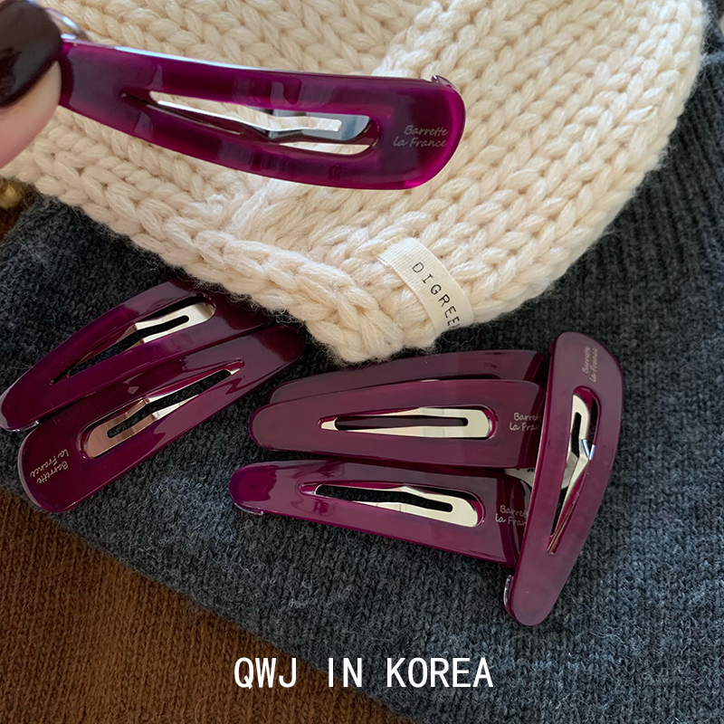 韩国进口紫色France金标醋酸发夹