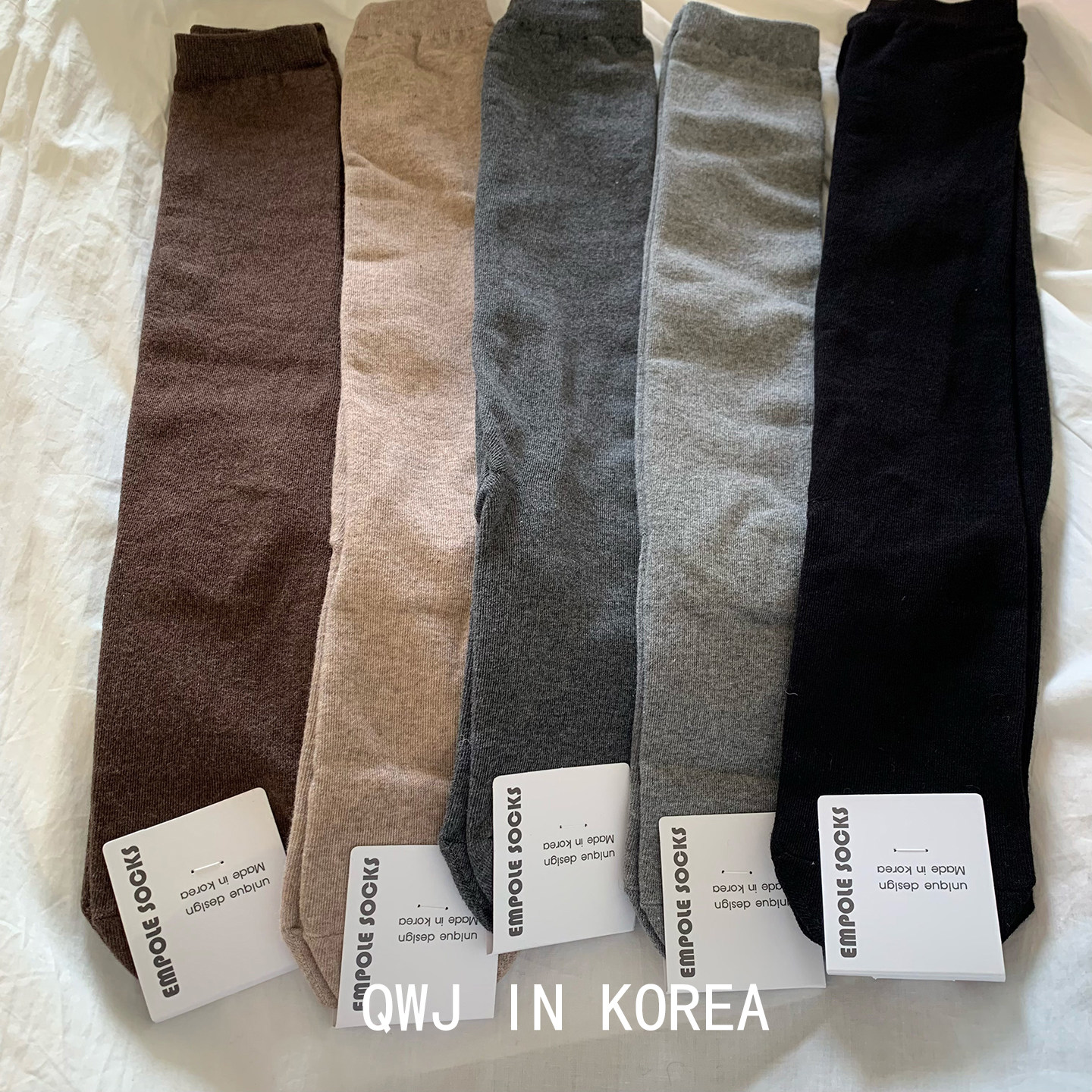 韩国进口袜子emp纯色平纹小腿袜秋冬百搭保暖袜子女jk加长中筒袜,女士内衣/男士内衣/家居服,中筒袜,淘宝优惠券,粉丝福利购,淘宝优惠卷