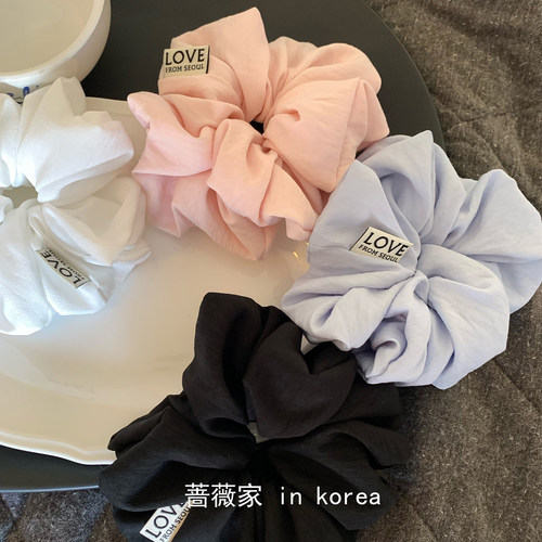韩国进口设计师肠圈LOVE纯色发圈