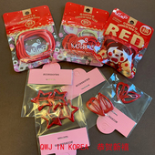 红运当头 蔷薇家新年红色小配饰过年BI备红色发绳头绳皮筋刘海夹