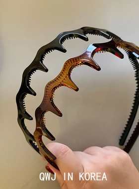 韩国BY正品波浪大梳齿发箍高颅顶洗脸外出头箍碎发发卡发饰