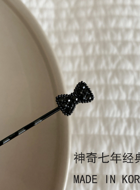 蝴蝶结边夹细钻韩国进口mini发夹