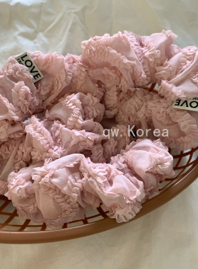 韩国进口LOVE设计师肠圈温柔粉色