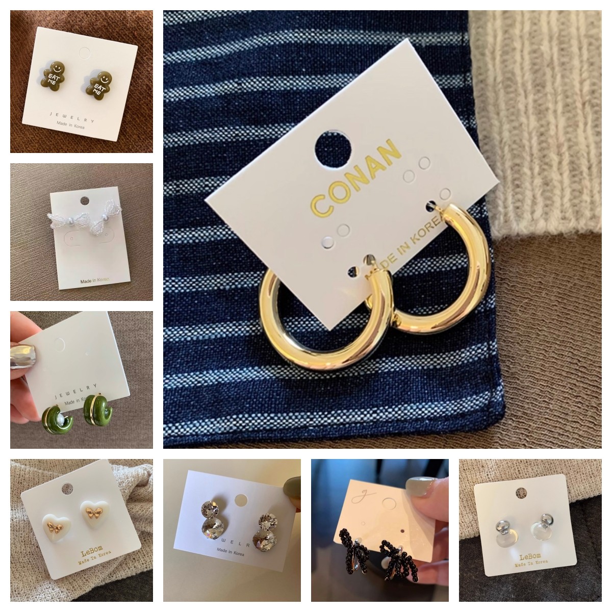 售完无补 韩国进口东大门INS博主同款耳钉,饰品/流行首饰/时尚饰品新,耳环,淘宝优惠券,粉丝福利购,淘宝优惠卷