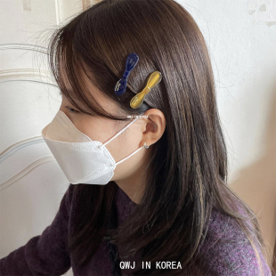 韩国进口France金标小巧蝴蝶结边夹刘海夹发夹鸭嘴夹ins博主同款