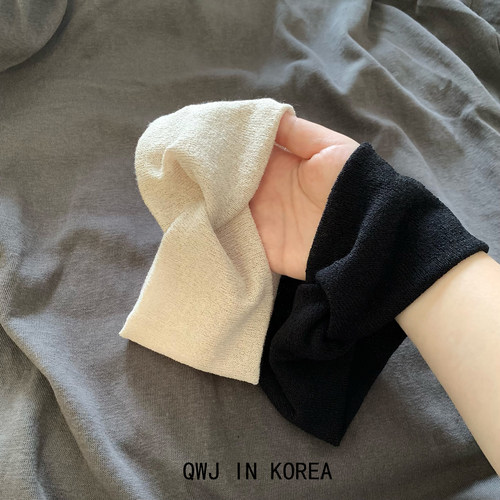 韩国进口轻薄麻料交叉发带发箍