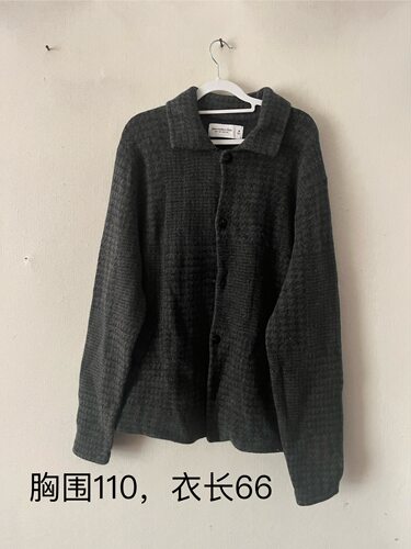 美国工厂原单AF样衣样品长袖Polo衫针织衫开衫毛衣外套套头毛衣