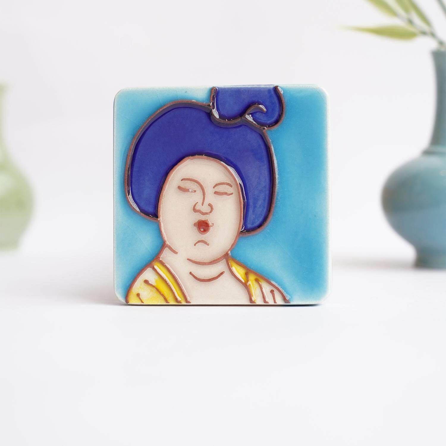 洛阳文创产品 三彩仕女冰箱贴