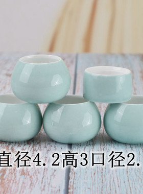 鸟食罐鸟杯瓷碗杯子高白景德镇