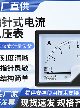 6L2电流表50/5A100/5A 6L2-V频率功率交流指针式电压表头450V500V